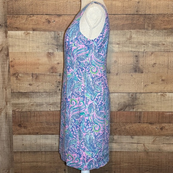 NWT Lilly Pulitzer Maurina Linen Shift Dress in Lilac Rose We Mermaid It size 4 - Picture 3 of 14